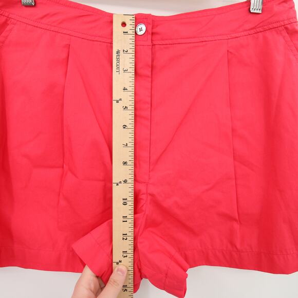 Michael Michael Kors Shorts Coral Geranium Fruit Punch High Rise Pleated Casual - Picture 6 of 14